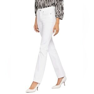 🎁 NYDJ Waist-Match Marilyn Straight Jeans White L